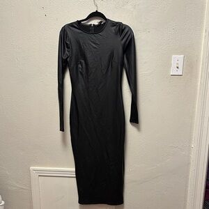 Black midi dress